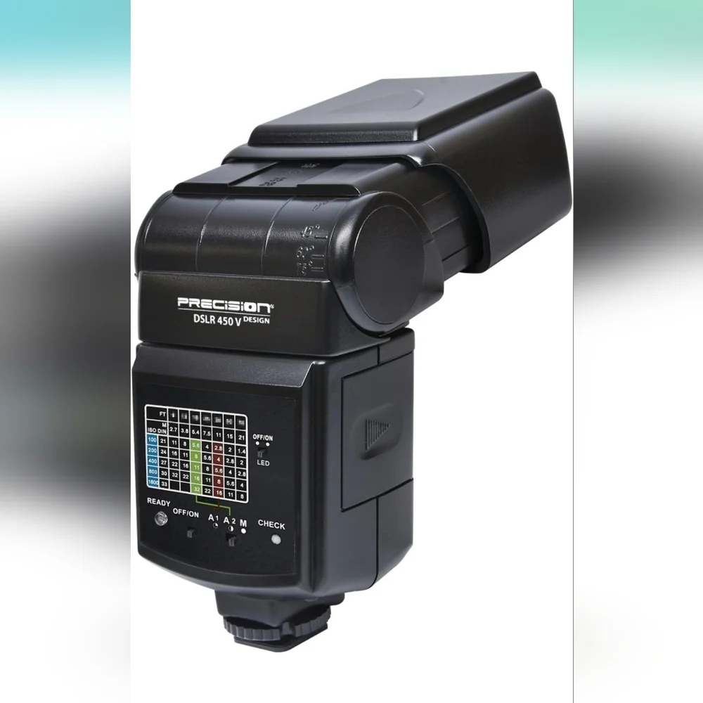 Precision Design DSLR450V High Power Auto Flash with LED Video Light